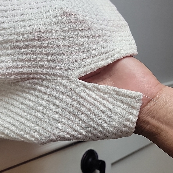 Maeve By Anthropologie Pearson Long Sleeve Ivory Waffle Knit Thermal Siz… - Picture 9 of 13